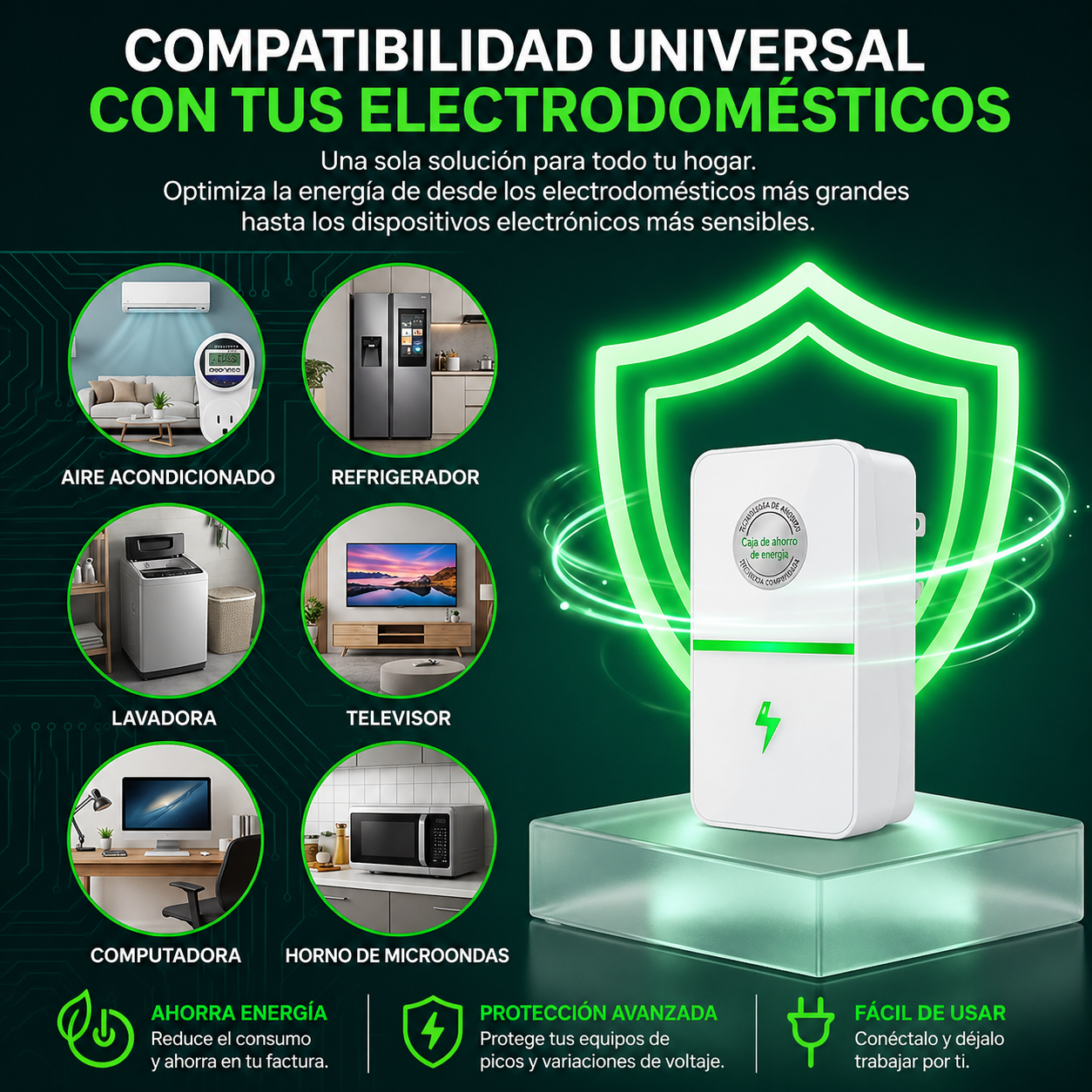 VoltajePlus™ Caja de Energía Enchufable